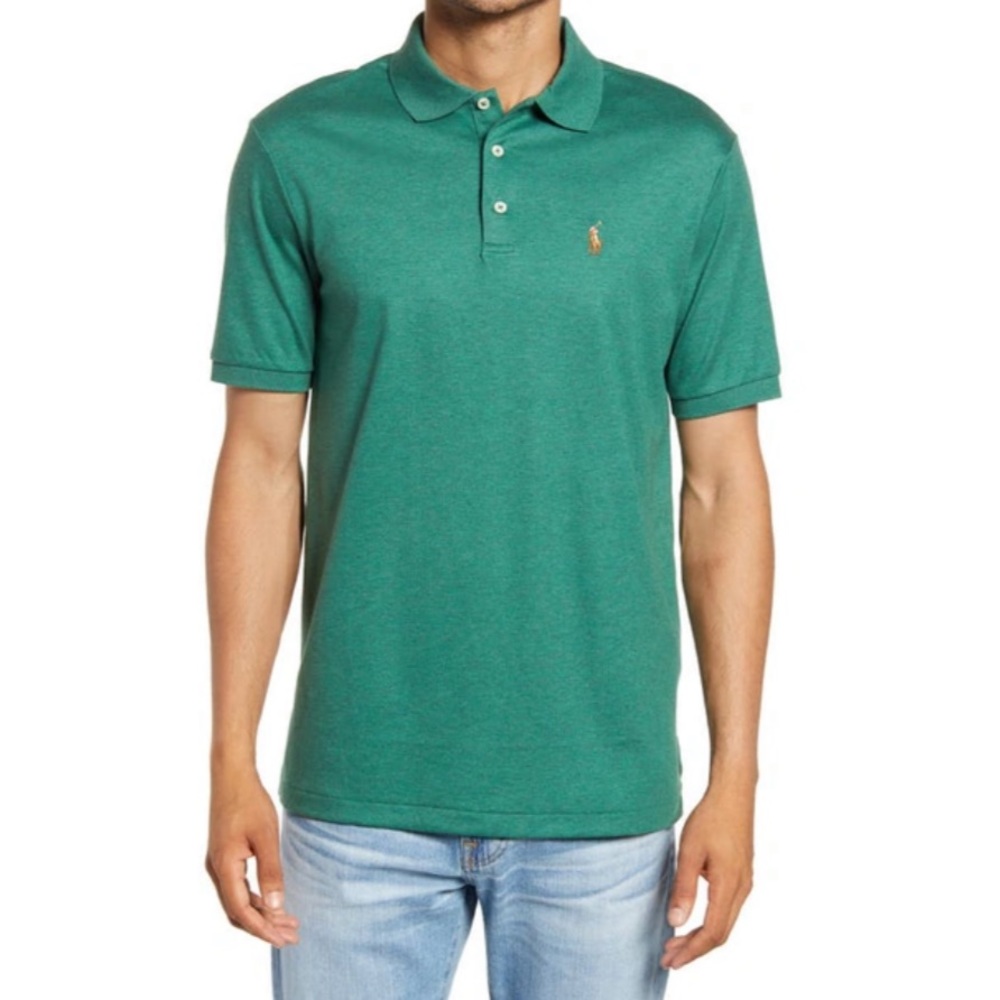 Polo Ralph Lauren Classic fit short sleeve men’s polo in verano green heather